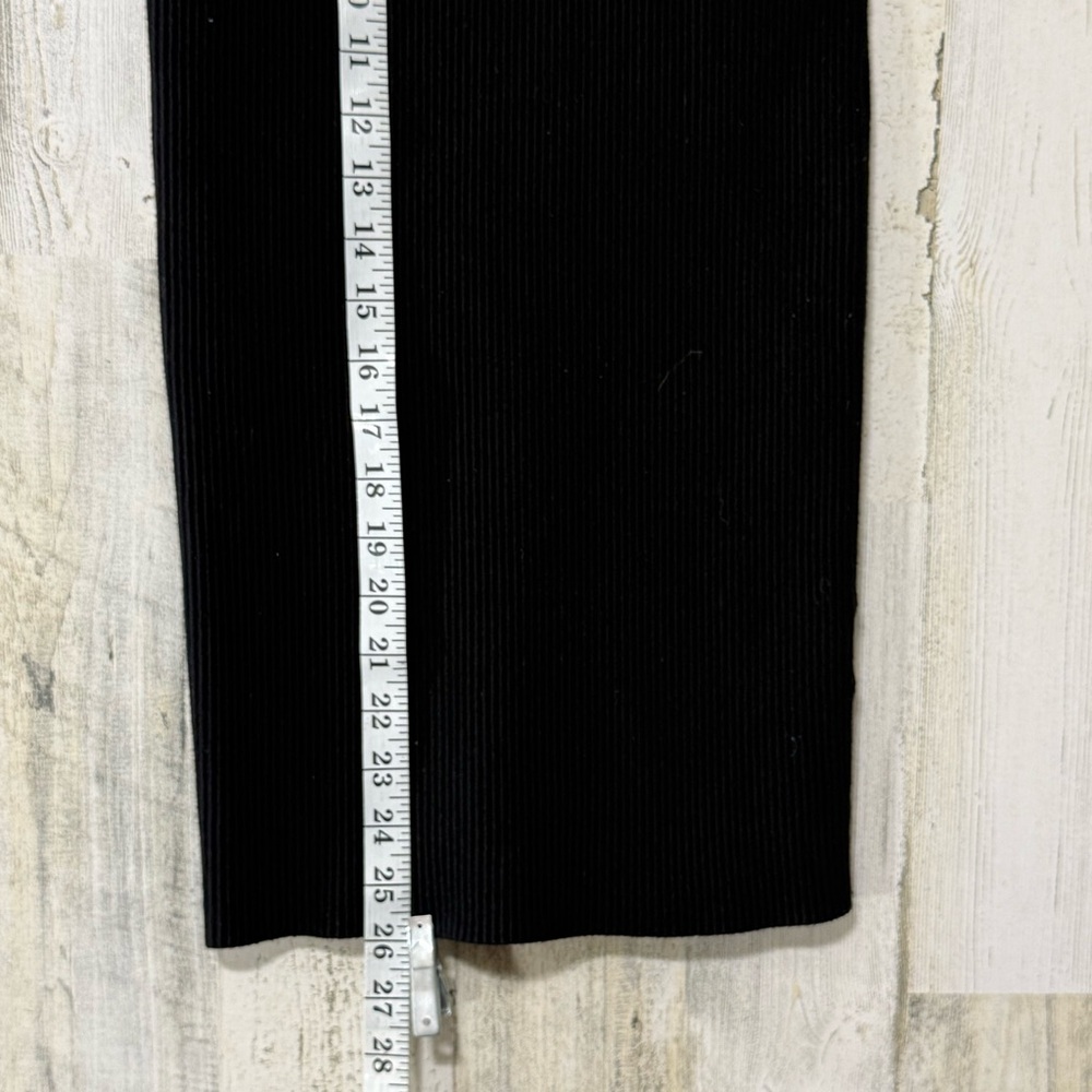 Guess Slimming Black Ribbed Mini Dress Strapless - Picture 4 of 10